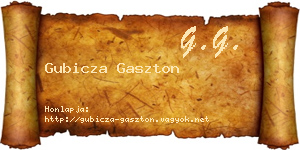 Gubicza Gaszton névjegykártya